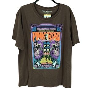 Pink Floyd Graphic T-Shirt Brown NWT Band Tee Trendy Festival Concert